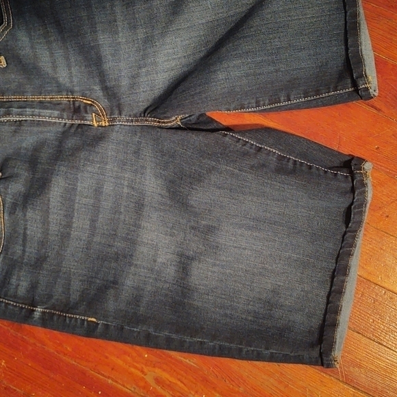 Seven7 Sunset Bermuda Long Length Dark Wash Denim Shorts Sz 14 - Picture 3 of 12